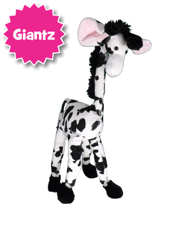Mooraffe = cow + giraffe large plush stuffed animal [front view]